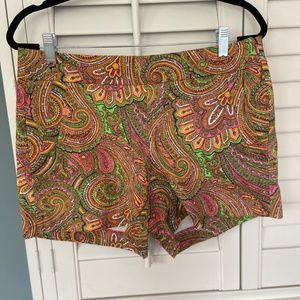 Jcrew paisley cotton shorts